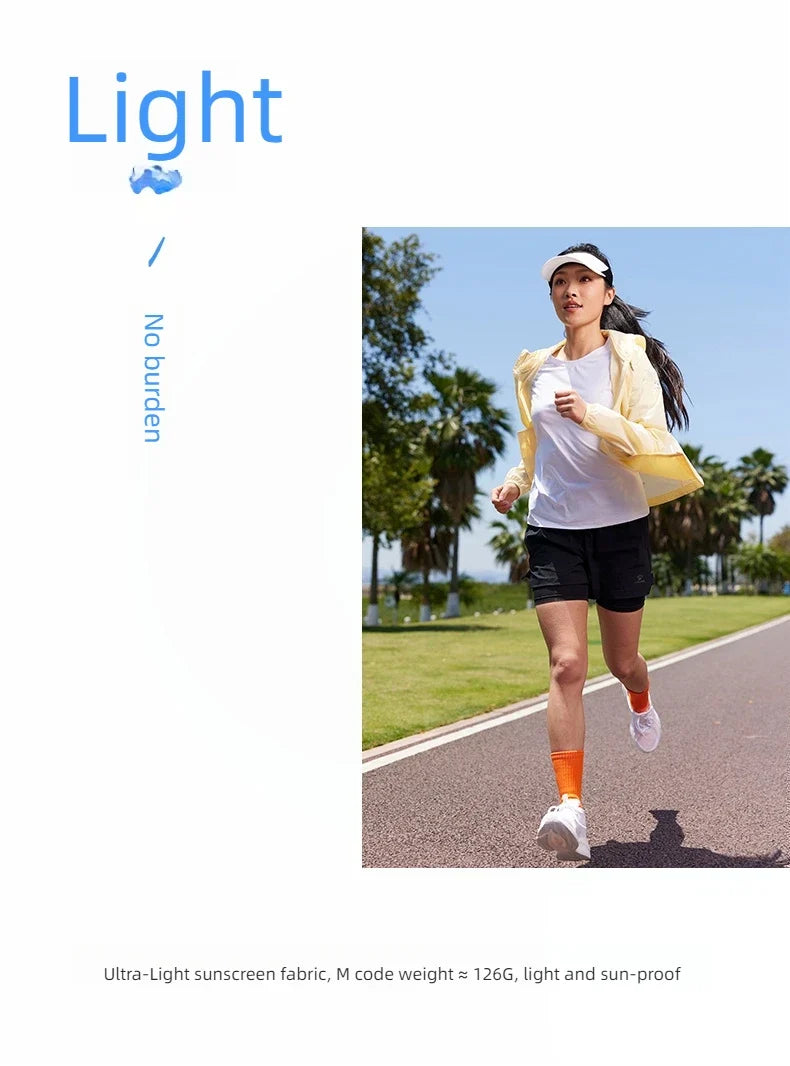running sunscreen clothing men summer breathable hooded thin jacket UV UPF50 skin coat pair