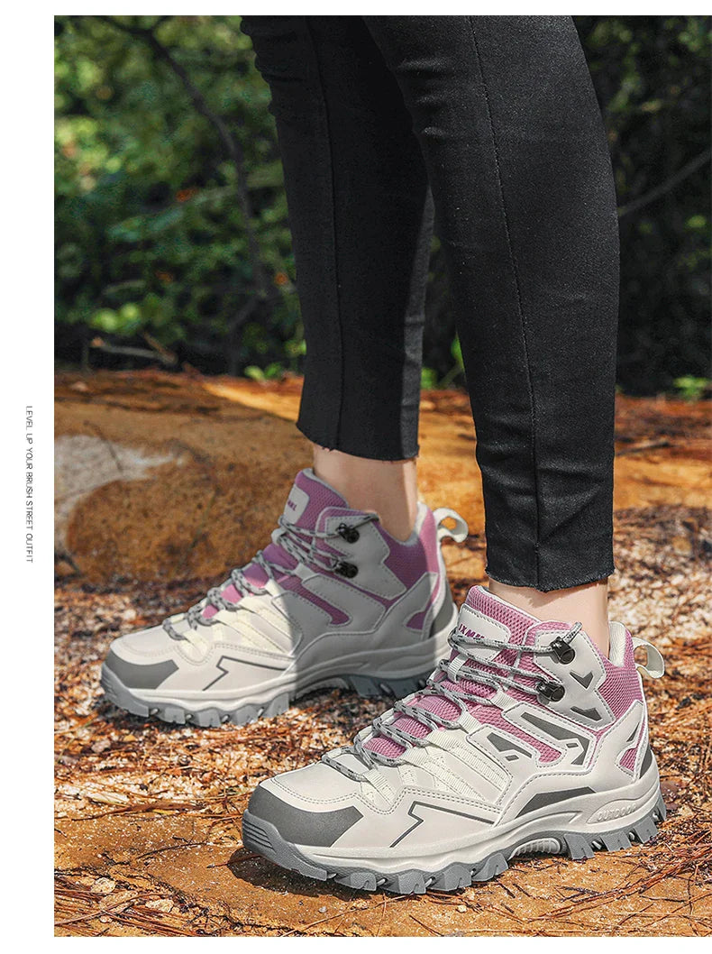 2025 New Hiking Shoes Unisex Outdoor Hiking Sports Shoes Camping Boots Ladies Waterproof Walking Shoes Non-slip Hiking Shoes