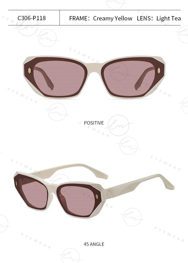 2024 Trending Cat Eye Polarized Sunglasses For Women Fashion TR90 Ladies Eyewear UV400 High Quality Gafas de sol