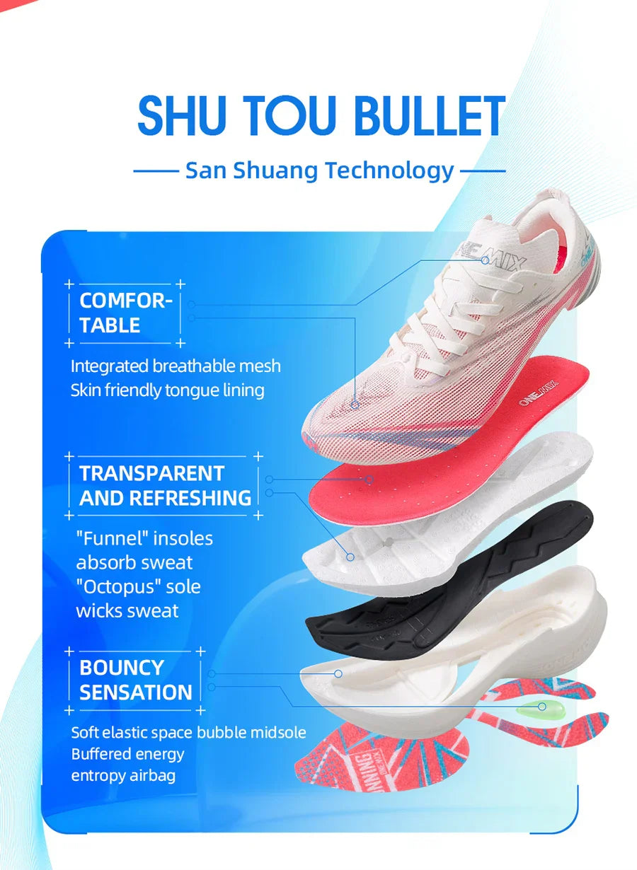 Carbon Plate Marathon Running Shoe Pro Tests Stable Support For Shock-absorbing Ultralight Bounce Sneakers