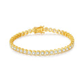 2mm 3mm Moissanite Round Bubble Diamond Tennis Bracelets for Woman Men 925 Silver Plated 18k Gold Hip Hop Chain Bracelet