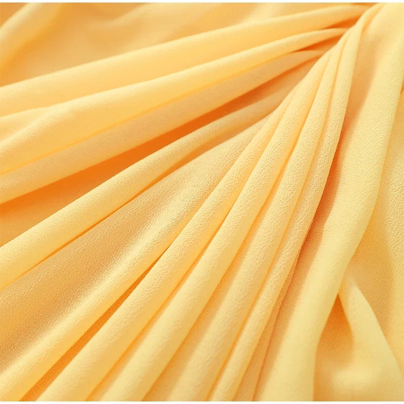 Elegant Solid Pleated Strapless Maxi Dress Yellow Off-shoulder Backless High Waist Split Robe 2026 New Lady Evening Party Gown