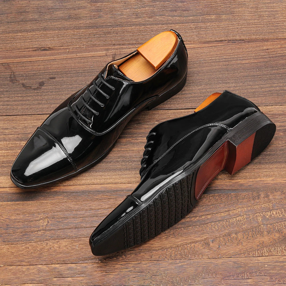 Men's Fashionable Comfortable Social Shoes – Leather Slip-On Dress Footwear EU 40–48