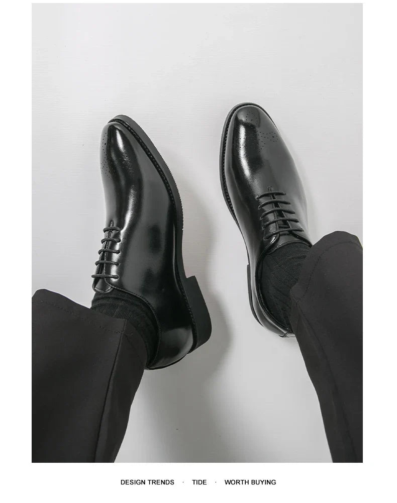 Men's Dress Shoes Trend Wedding Social Casual Leather Men Office Casual Business Shoes High Quality Formal Oxford Shoes Male