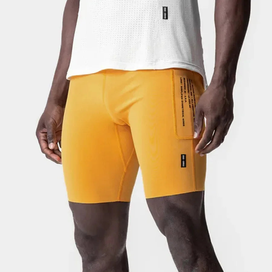 Men's Workout Shorts Quick Dry Skinny Running Shorts Gym Fitness Jogger Stretch Slim Fit Bodybuilding Short Pants Activewear