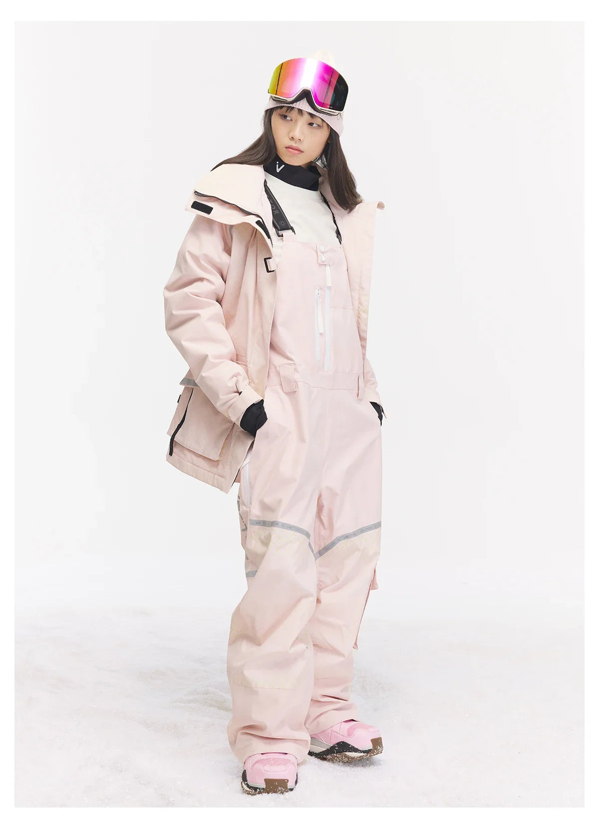 Brand Men Women Ski Jacket Winter Warm Windproof Waterproof Ski Suit Outdoor Sports Snowboard Coat Splicing double plate