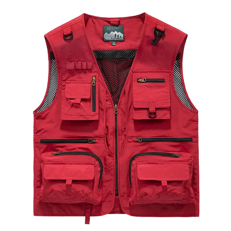 2023 Outdoor Leisure Vest Men's New Multi-Pocket Breathable Outdoor Sports Coat High-Quality Design Leisure Vest Men