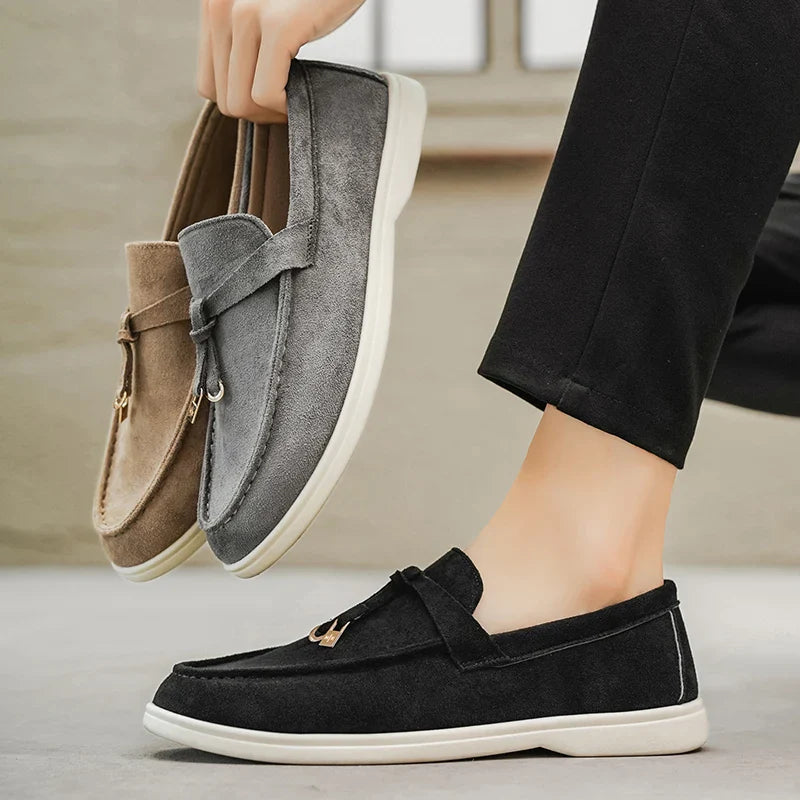 Men’s Suede Casual Loafers – Slip-On Soft Sole Shoes for Everyday Comfort