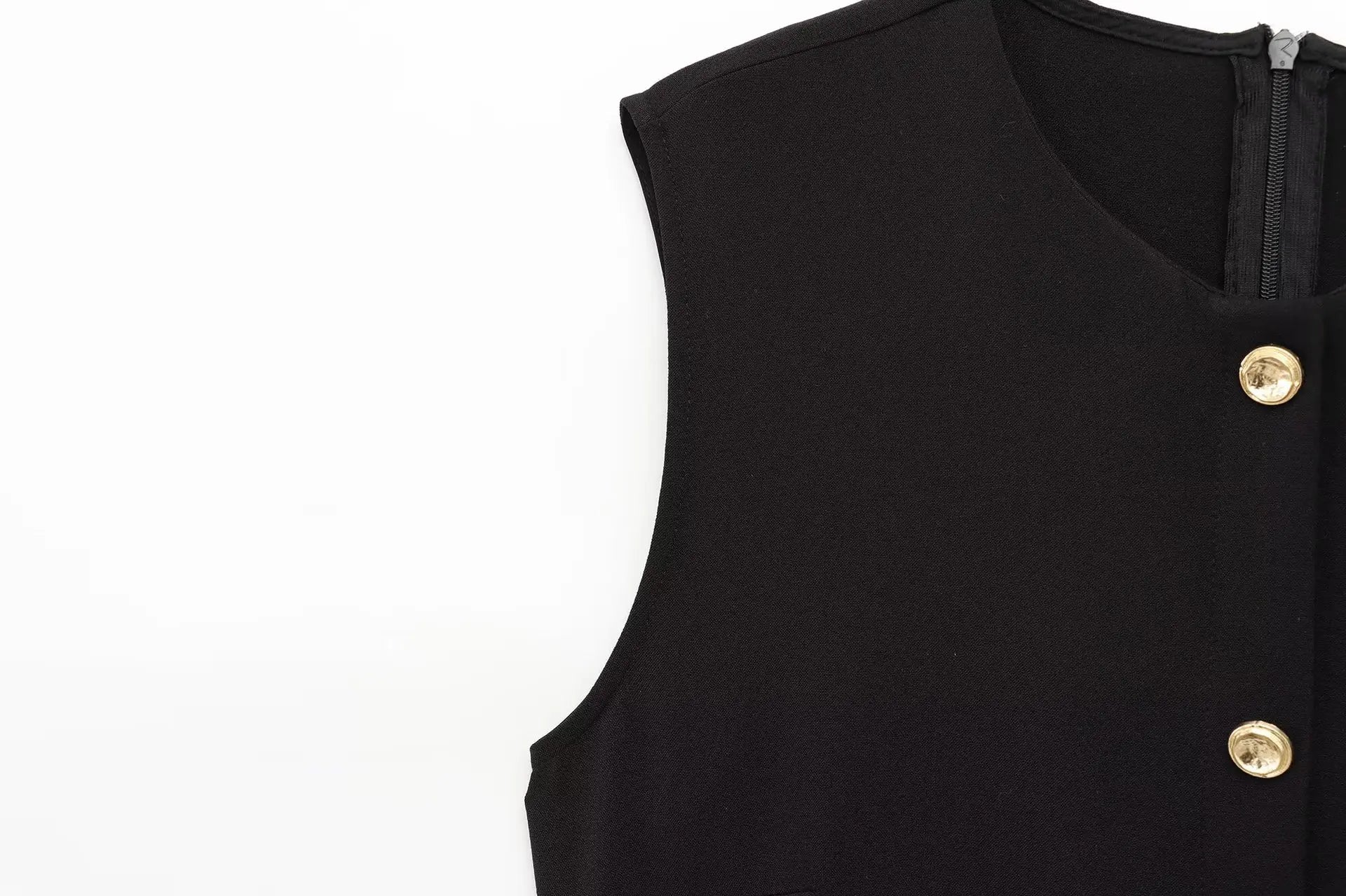 Female Summer Elegant Midi Dress O-Neck Hem Slit With Belt Sleeveless Single Breasted Back Zipper Fashion Long Dress