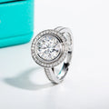 3ct D Color Moissanite Halo Engagement Wedding Ring 925 Sterling Silver Rings For Women Jewelry Wholesale