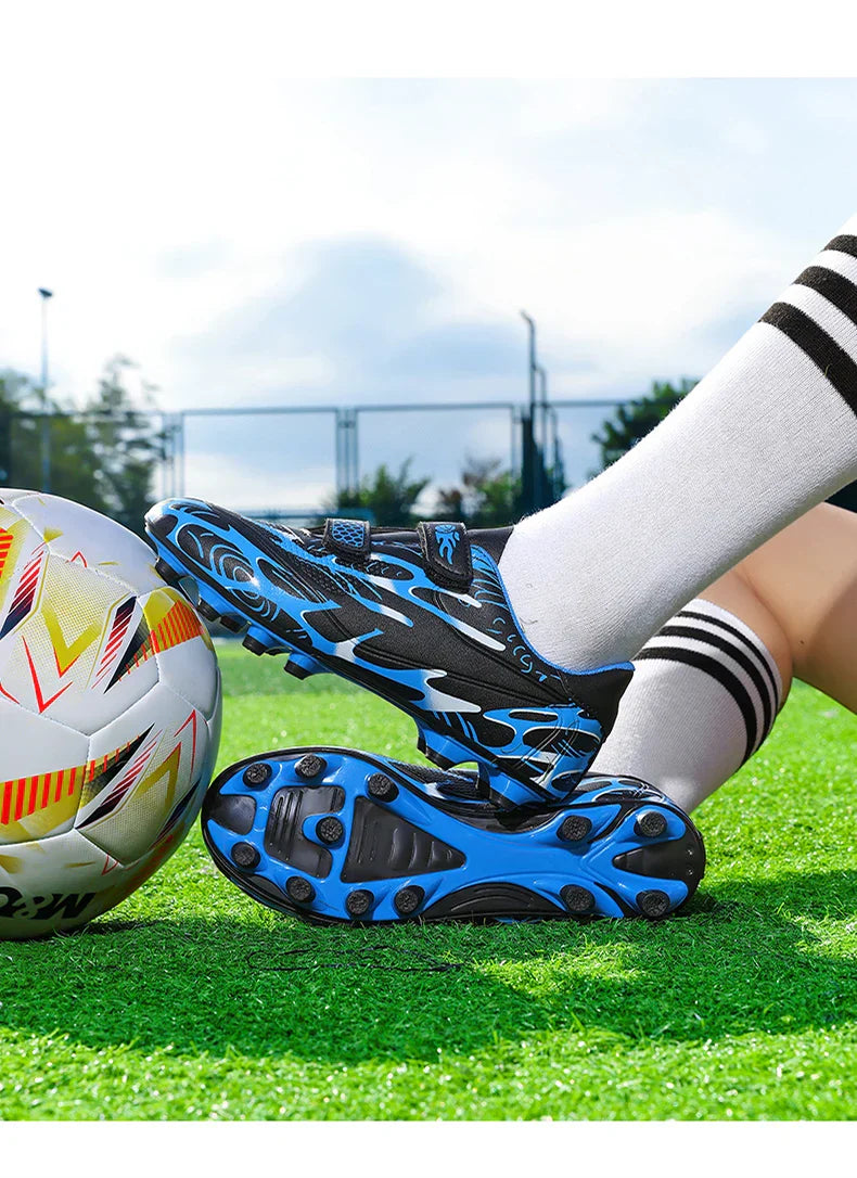 Children Football Shoes Professional Indoor Non Slip TF/FG Fast Grass Boys Match Wear Resistant Training Football Shoes for Kids