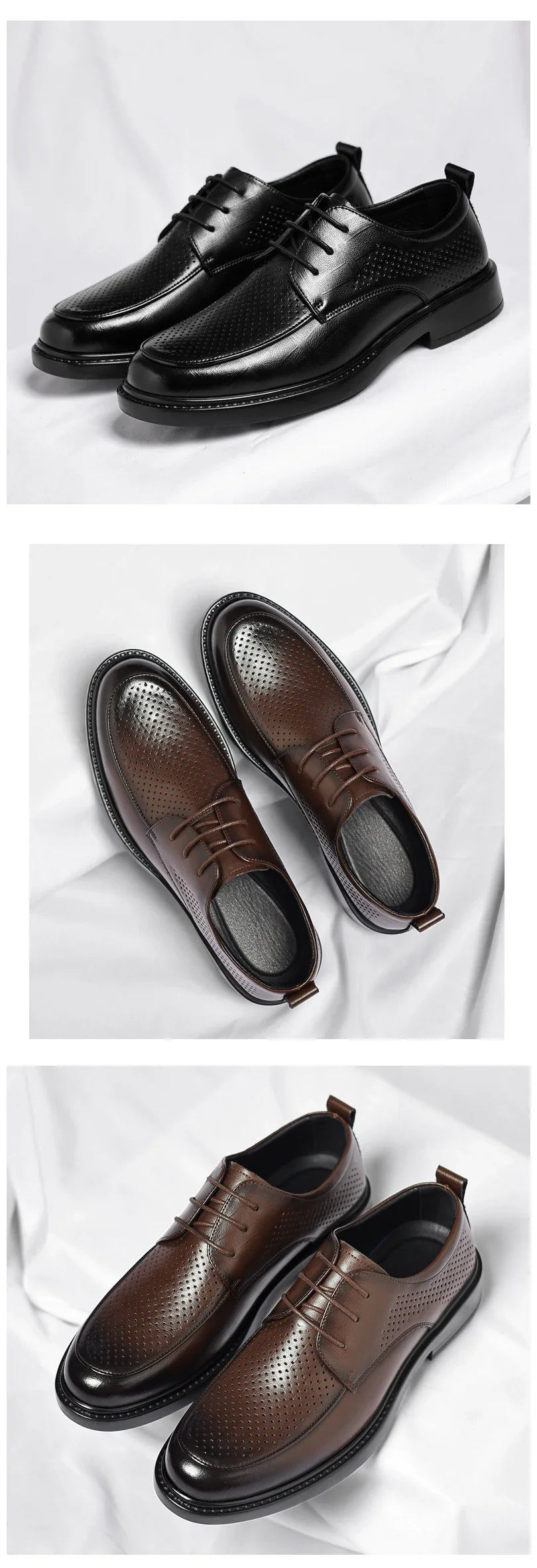 Big Size Elevator Shoes Men Leather Shoes Height Increasing Shoes For Man Increase Insole 6-8CM Invisible Heightening Lift Shoes
