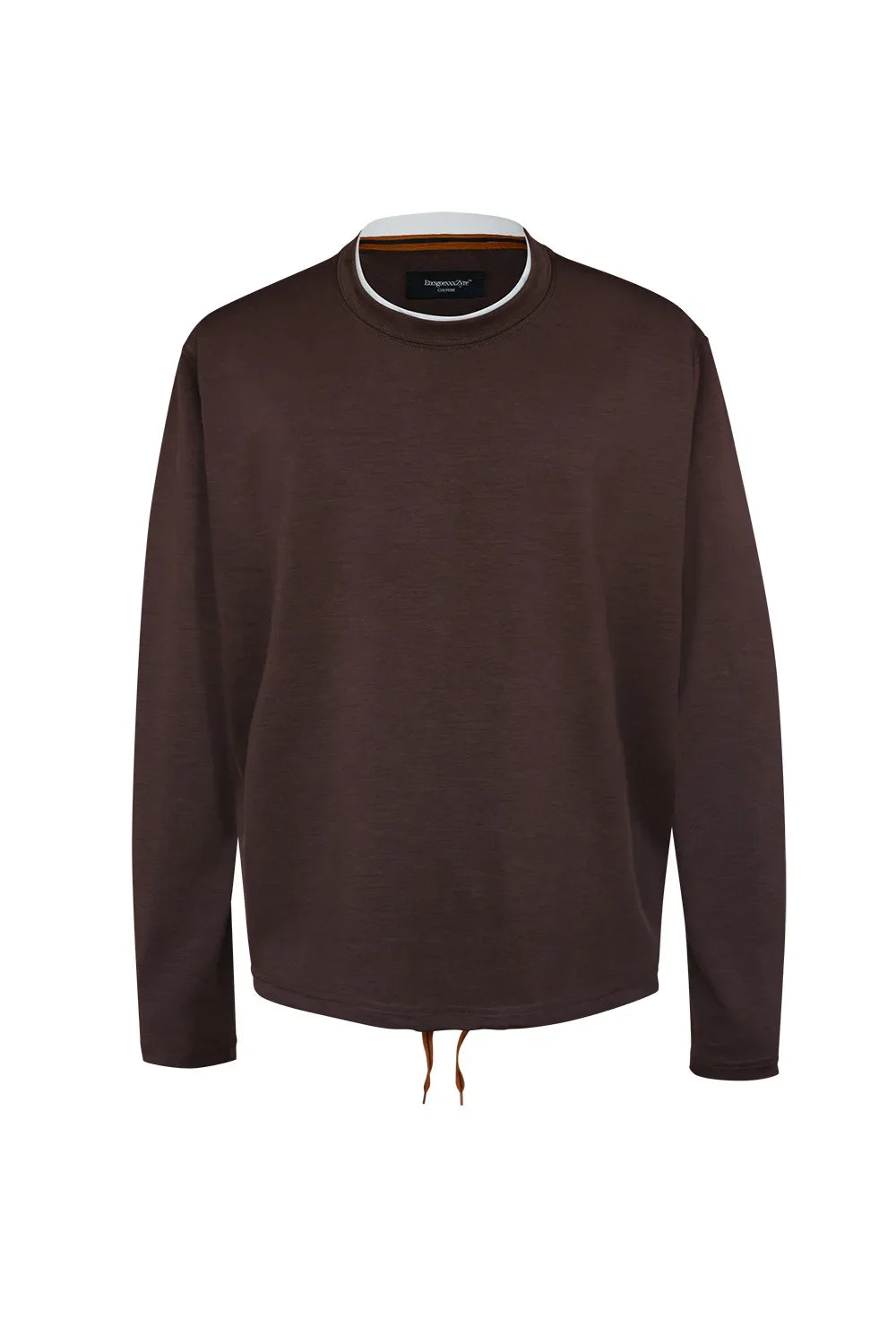 Shape-Retention & Pilling-Resistant Long-Sleeve Tee: Contrast Collar Design + Stretchy Fit Men's Undershirt