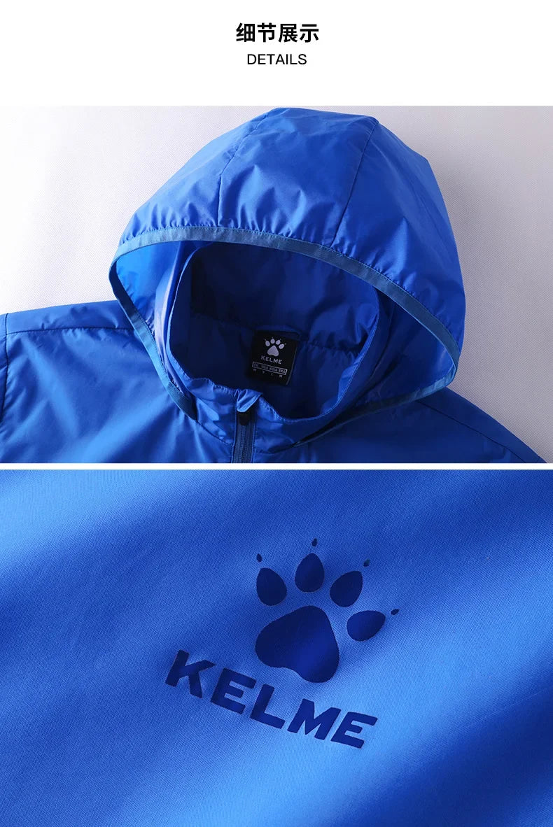 Men's Waterproof Jacket  Windbreaker Soccer Training Lightweight  Training  Outwear Quick Dry Coat  8163WT1001