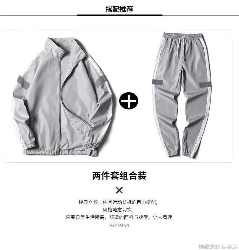 Sports Suit Men's Spring and Autumn Casual Running Sportswear Cardigan Casual Sweater Three-piece Suit