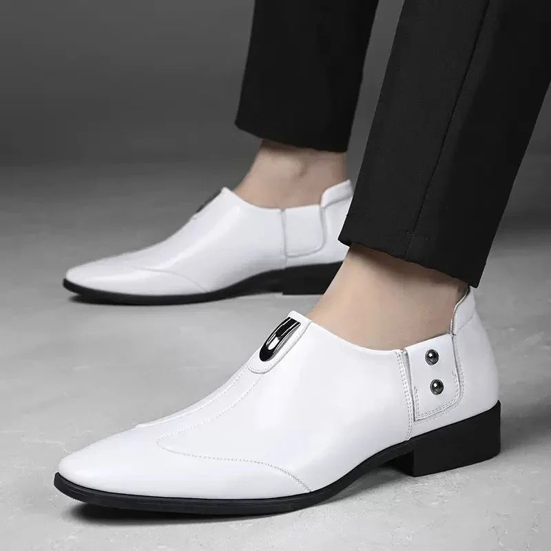 Summer Men's Breathable Mesh Casual Fashion Black/White Leather Board Shoes Comfortable Insole Suitable for Business Occasions