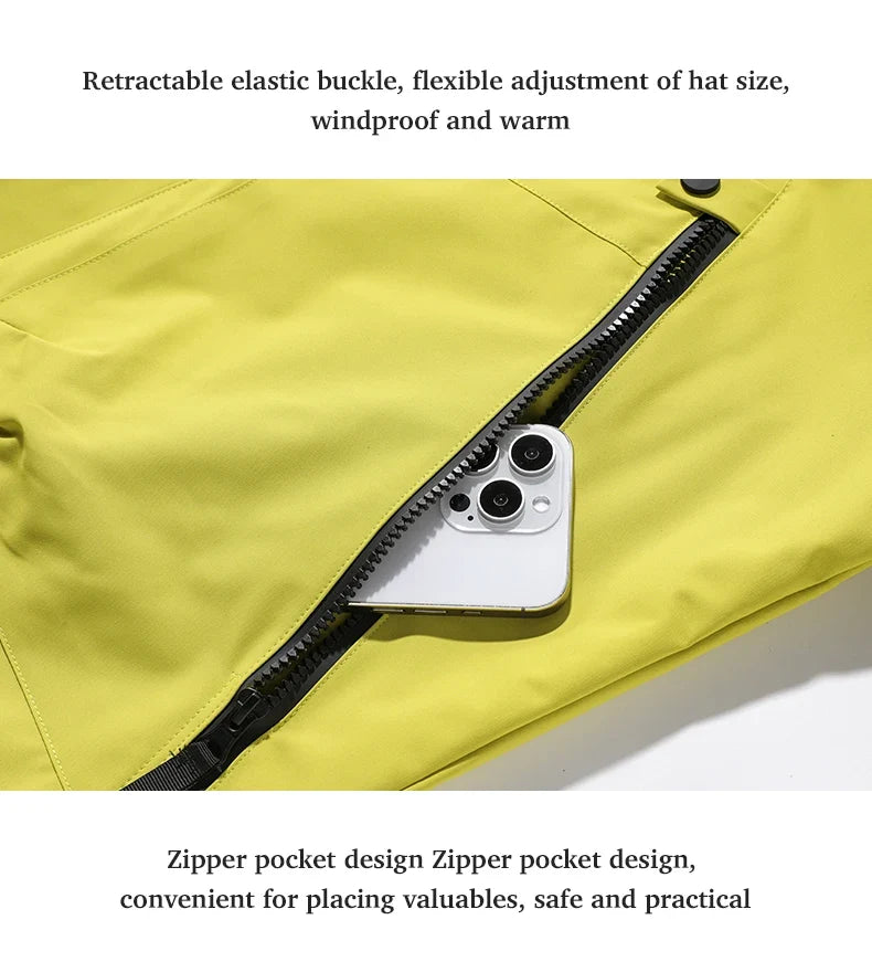 Women's Men's Waterproof Jacket Climbing Hiking Camping Trekking Windbreaker Unisex Outdoor Windproof Rain Coat Antifouling