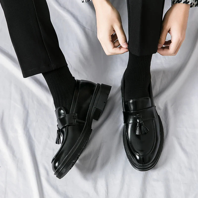 Zapatos De Hombre Loafers Men's Tassel Slip-On Comfortable Men Leather Shoes Casual Shoes Fashion Oxford Shoes Large Size 38-47