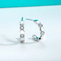 Moissanite Honeycomb Hoop Earrings 925 Sterling Silver D Color VVS1 Created Diamond Huggie Earrings For Women Jewelry