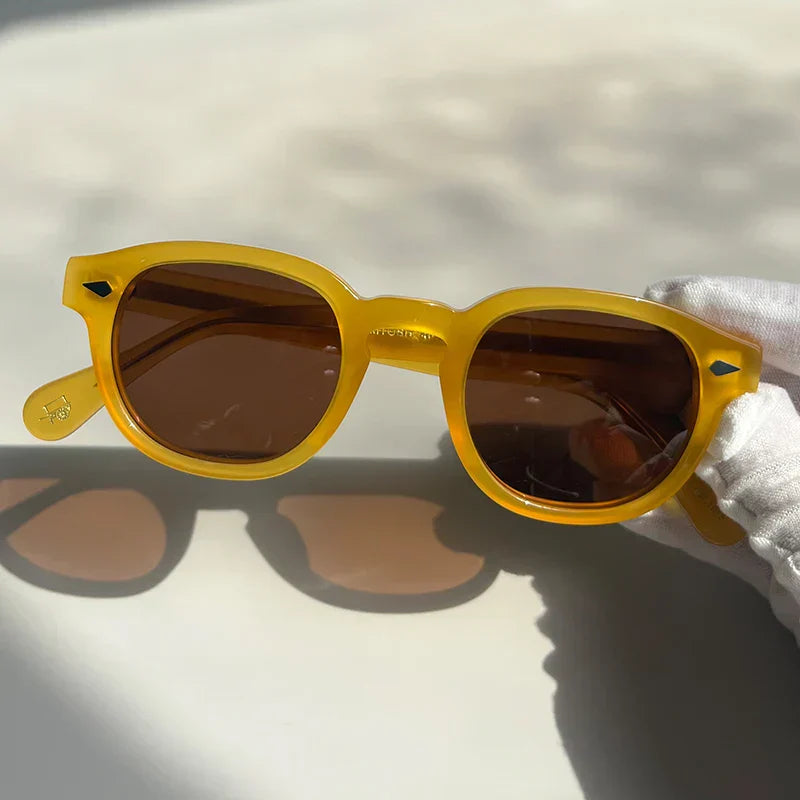 High Quality Sunglasses Man Johnny Depp Lemtosh Polarized Sun Glasses Woman Luxury Brand Vintage Acetate Frame With Original Box