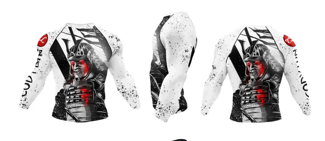 Men Grappling Wear Jiu Jitsu Gi Rashguard BJJ Boxing T-shirts UPF 50+ Male Athletic Running Blouses Compression Gym Tees