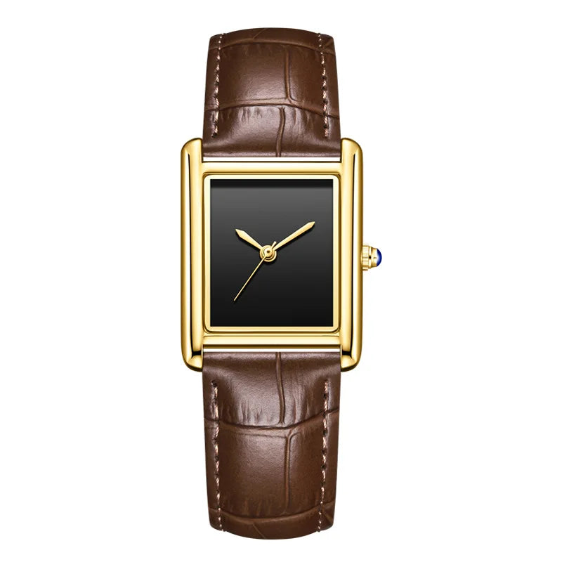 New Elegant Watches for Women and Men Fashion Leather Strap Waterproof Quartz Wristwatches Couple's Watches Gifts Drop Shipping