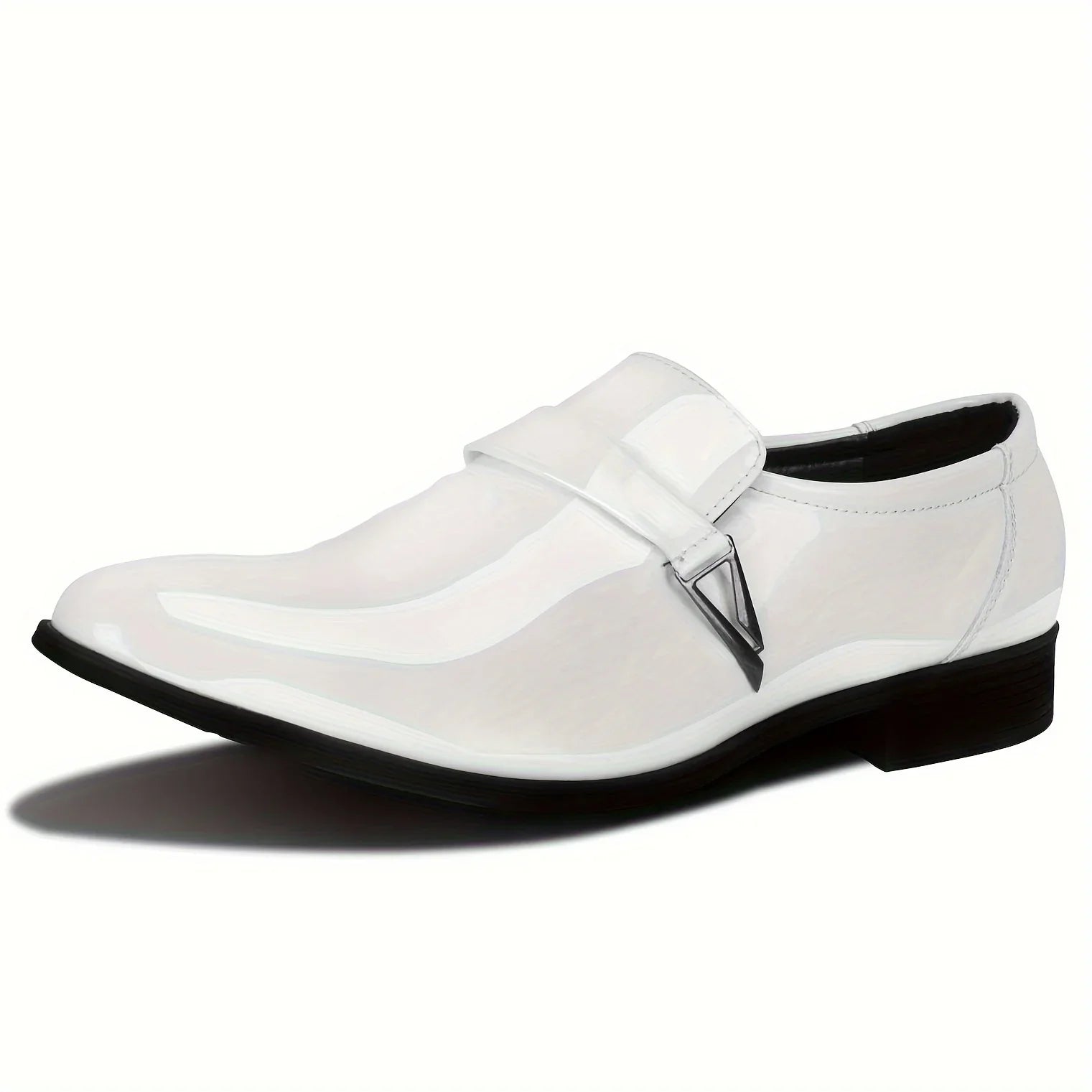 Men's Pointed Toe Tuxedo Casual Shoes – Slip-On Dress Shoes Black/Brown EU 40–48
