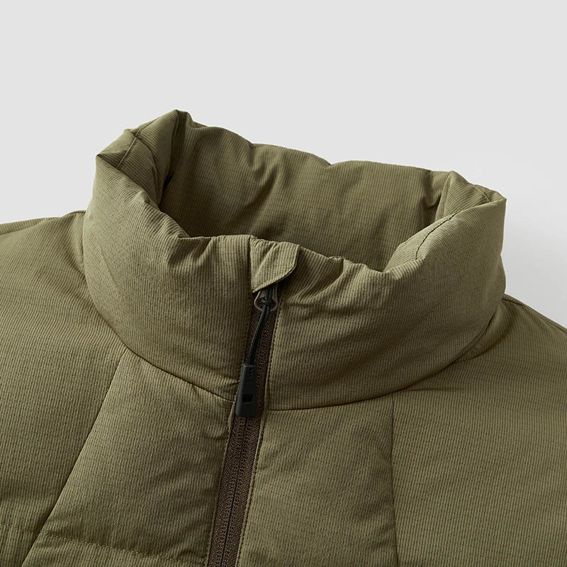 Down Jacket Men Textured Loose Fit Stand Collar Puffer Coat 2025 New Winter Versatile Outerwear