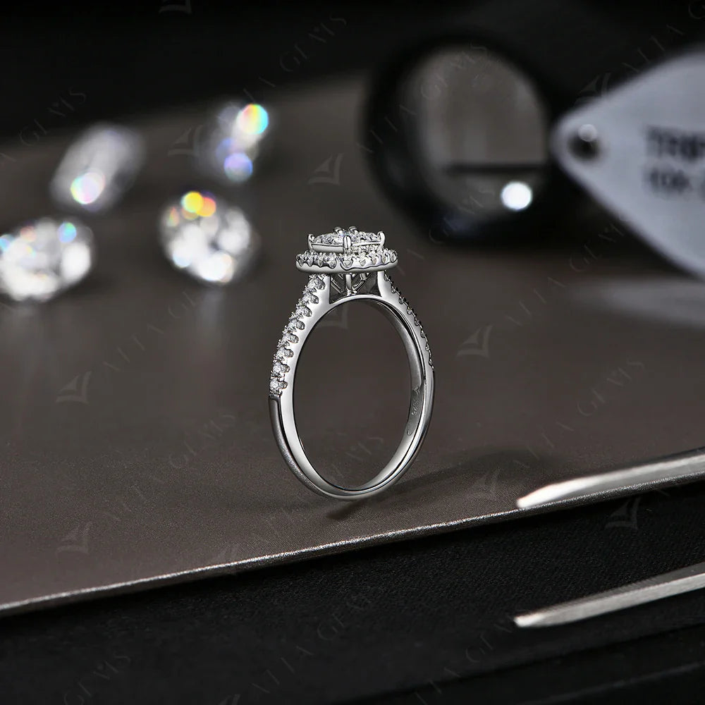Clover Moissanite Rings for Women D VVS1 Lab Diamond S925 Silver Engagement Bride Moissanite Jewelry Gift Dropshipping