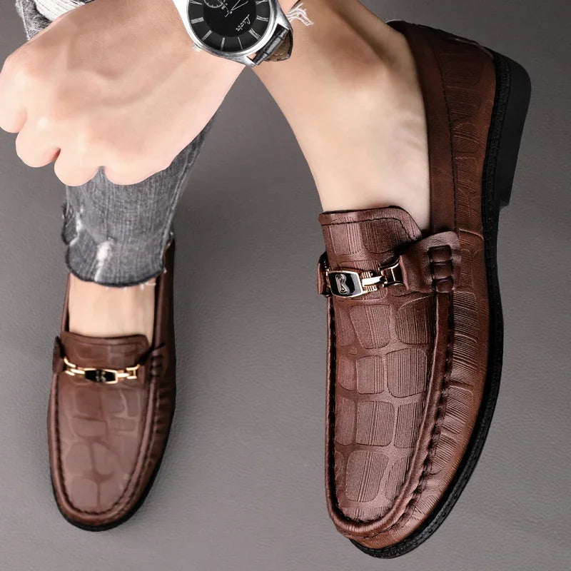 High Quality Mens Loafers Genuine Leather Men's Casual Shoes Brand Driving Shoes Male Comfortable Loafer Men All-match Moccasin