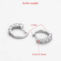 18k 3cttw Moissanite Hoop Earring for Women 4mm Stones D Color Sparkling Created Diamond Earring 100% 925 Sterling Silver