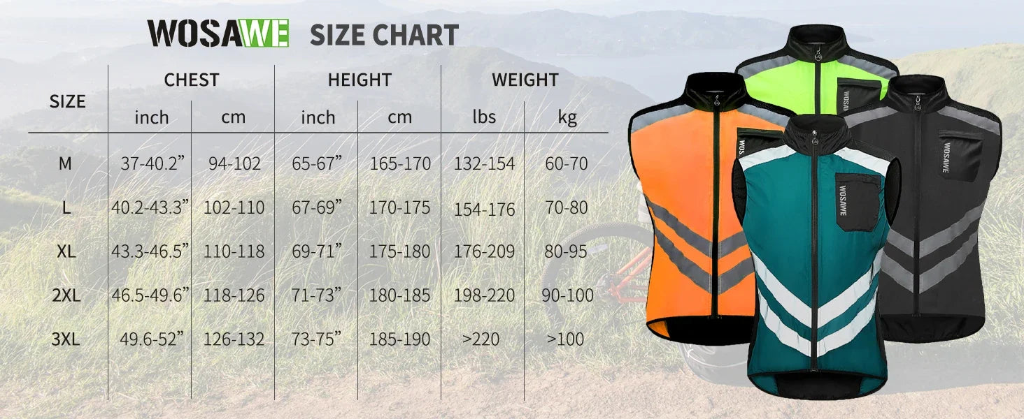Men’s Cycling Windbreaker Jacket Waterproof Windproof Reflective Bike Coat Lightweight Outdoor Sports Apparel Portable