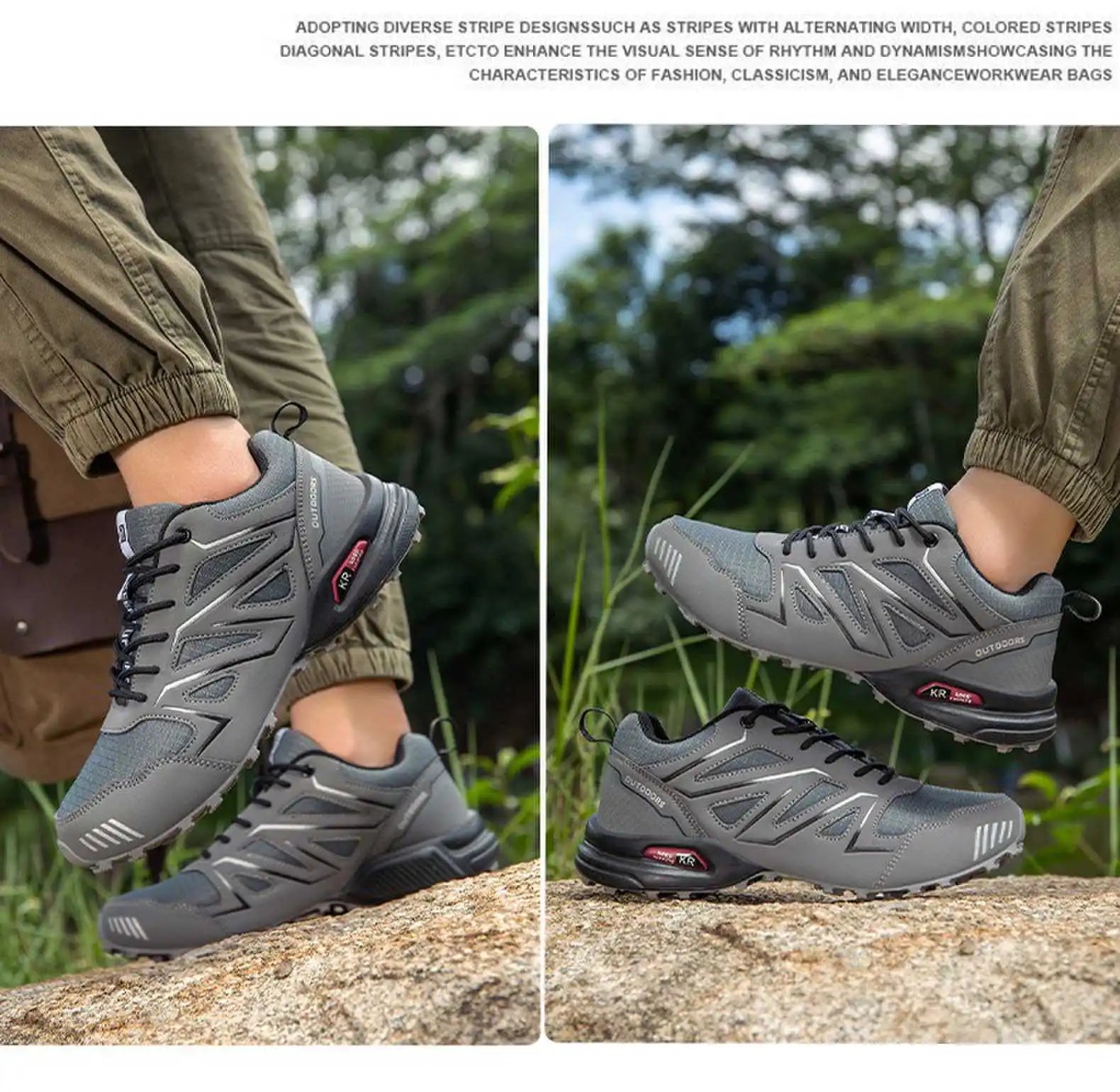 Waterproof Hiking Shoes Men‘s Outdoor Trekking Sneakers Mountain Climbing Camping Trainers Hunting Tactical Boots Bike Shoe Male