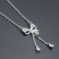 Delicate Women 24K Gold Plated Zircon Angel Wing Chain Pendant Necklace