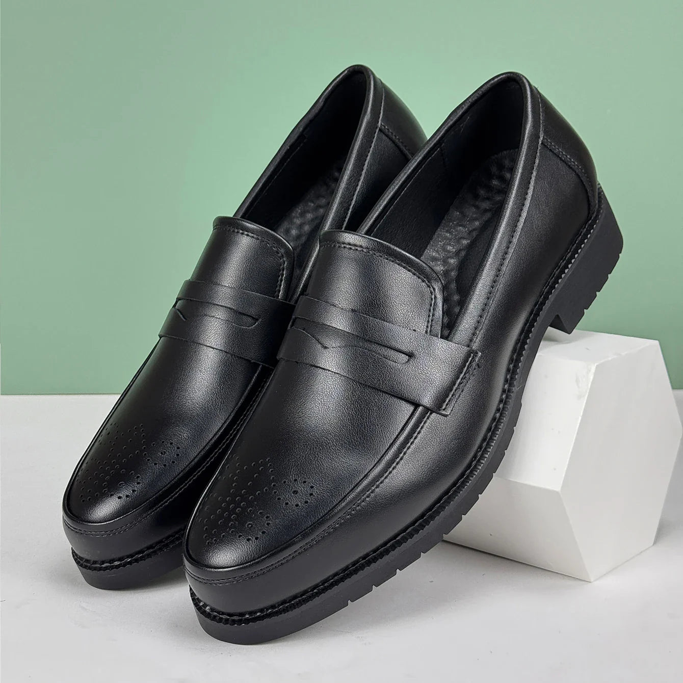 Men's Formal Leather Shoes – Lace-Up Business Dress Footwear, Black or Brown