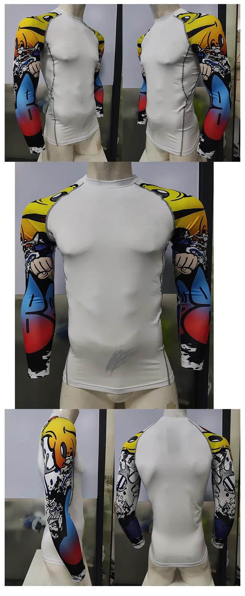 Cody Lundin Quikly Dye Mesh Men's Digital Printed Compression Rash Guard Gym Long Sleeve Jiu Jitsu Shirt Sportswear Swimming Top