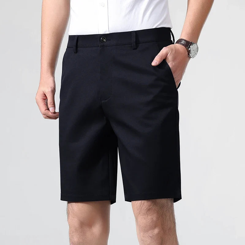 New Men's Casual Shorts Lightweight Golf Shorts with 4 Pockets Stretch Quick Dry Comfy Work Shorts Black Navy