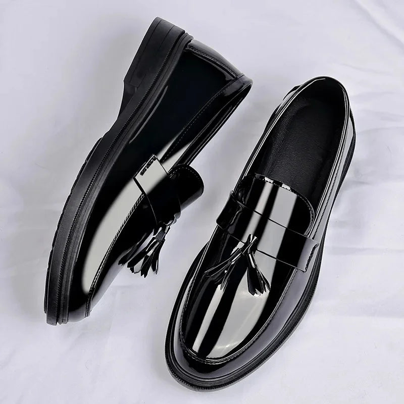 Men's Business Casual Leather Shoes – Genuine Leather, Black/Brown, EU Sizes 40–48
