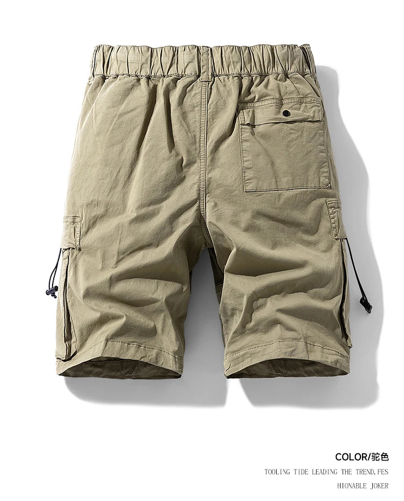 Men Multi Pocket Loose Cargo Pants Men Thin Breathable Casual Outdoor Male Shorts Men Summer Shorts New Trendy Sports Shorts