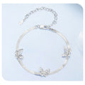 Hollow Butterfly Bracelets Wide Flat Snake Link Chain Charm Bangle Adjustable for Women Jewelry Gift 925 Sterling Silver
