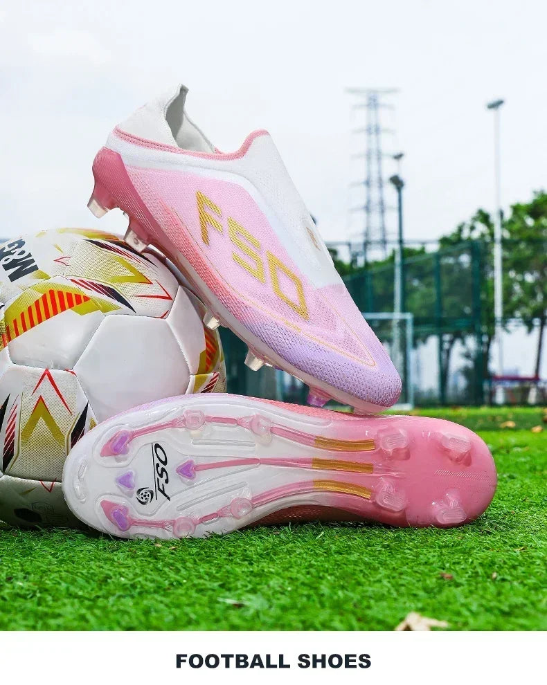 New Men Football Boots Non-Slip Boys Cleats Hot-selling Soccer Shoes Grass Outdoor Match Sneakers High-quality High-top Light