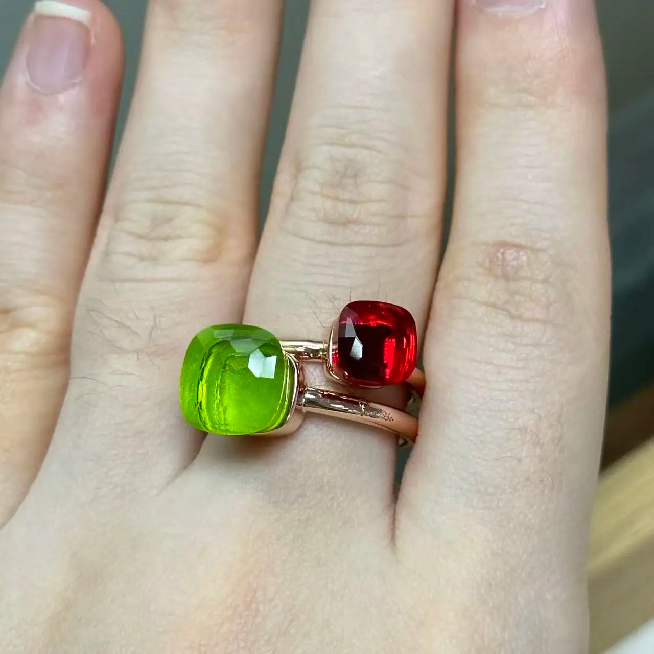 Classic and Petite Ring Set for Women Colorful Cyrstal Fashion Jewelry Gift Vanlentine's Day