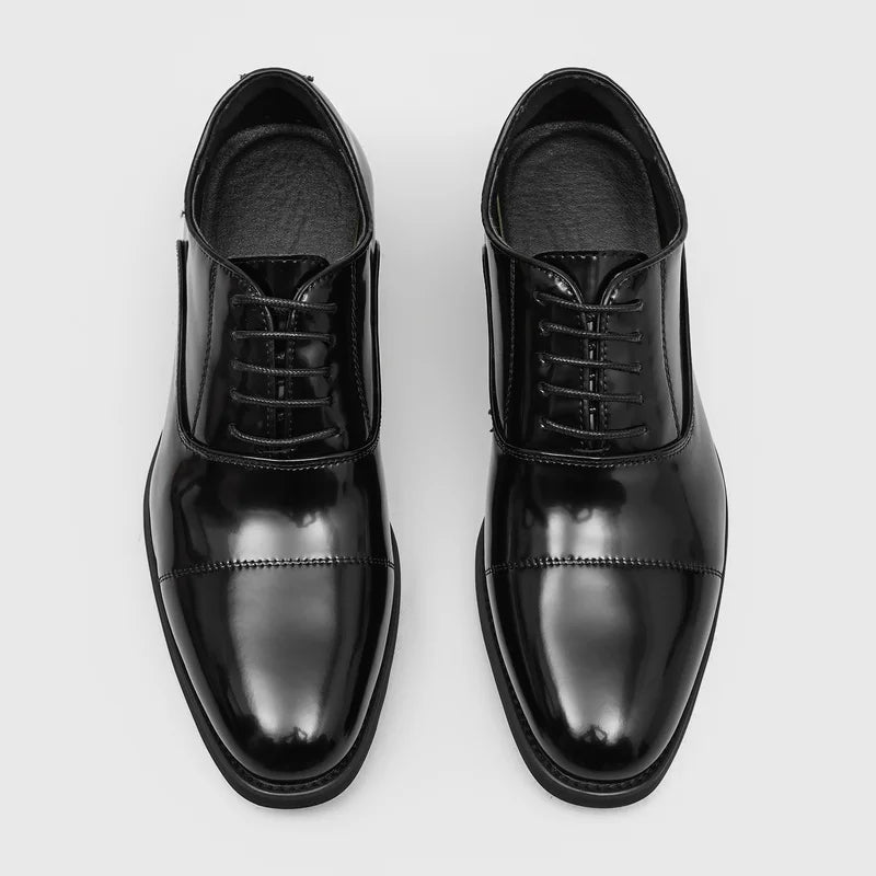 Men's Dress Shoes Size 38-46 Fashion Man Pointed Toe Oxford Shoes Lace-Up Brogue Footwear Buckle Business Wedding Shoes Sneakers