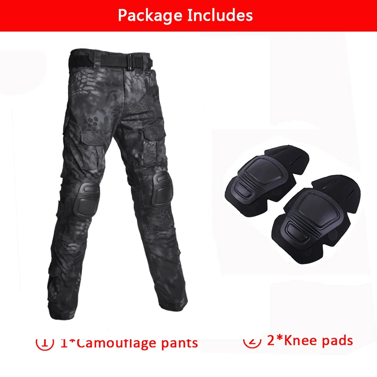 Outdoor Combat Pants +Knee Pads Tactical Cargo Pants Men Trousers Hunting Pants Camping Camo Multicam Workwear Trekking Clothes