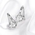 Certified 2CTTW D Color Moissanite Hoop Earring for Women Sparkling High Quality Lab Diamond Jewelry 925 Sterling Silver