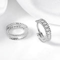 D Color 0.14ct Moissanite Hoop Earring for Women Simulation Diamonds Earring S925 Silver  Wedding Birthday Valentine Gift
