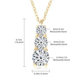 Certified D Color Three Stone Moissanite Pendant Necklace Collar Plata 925 Sterling Silver Necklaces for Women Jewelry
