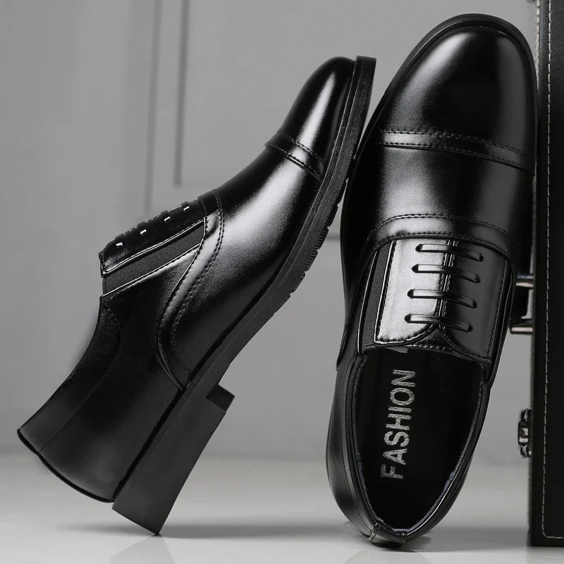 High Quality Formal Business Men Dress Shoes Breathable Leather Men Casual Shoes Italian Luxury Brand Non-slip Men Driving Shoes