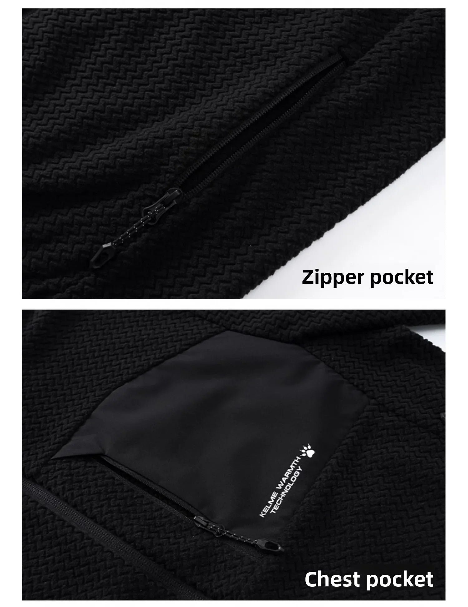 Fleece Sports Jacket Winter Cardigan Knitted Jacket Stand Collar Outdoor Running Windproof And Warm Training Top