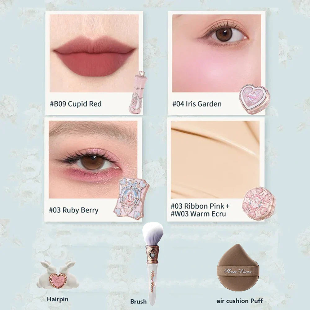 Little Angel Collection Makeup Gift Box Eyeshadow Blush Cream Matte Lipstick Highlighter Full Kit All In One